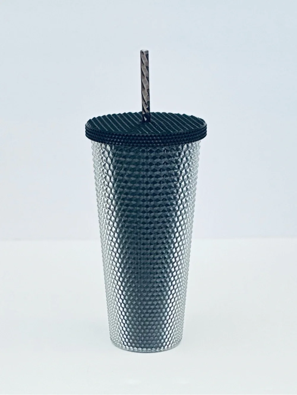 Nightmare Before Christmas Jack Tumbler Studded Cup Textured Black Lid Straw